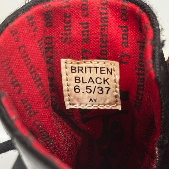 DKNY Black Water Proof High Heel Boots - Picture 4 of 5